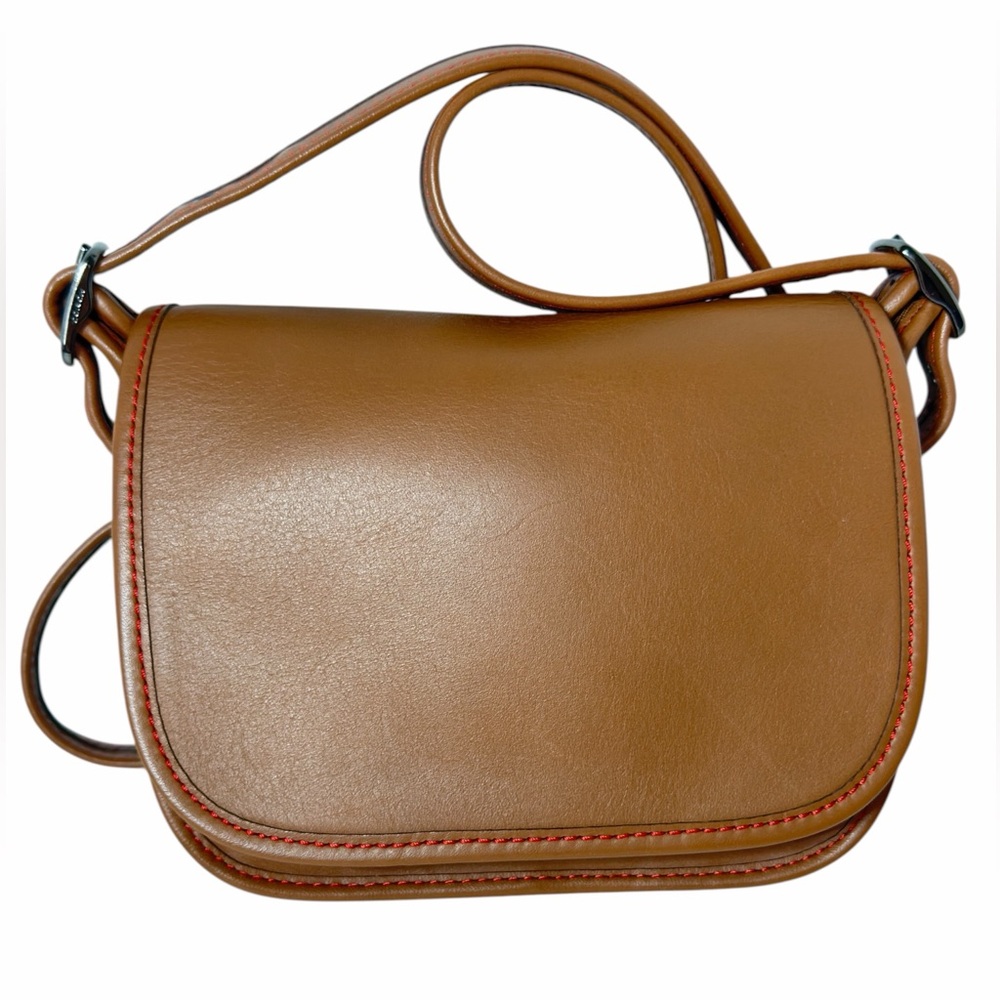 Coach Saddle 18 Tan Glovetanned Leather Crossbody Small Shoulder Bag #57731 - Picture 1 of 16